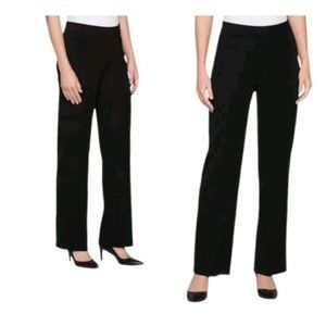 EXCLUSIVELY MISOOK Large Petite STRAIGHT LEG ELASTIC WAIST Baggy Pants‎ Slacks